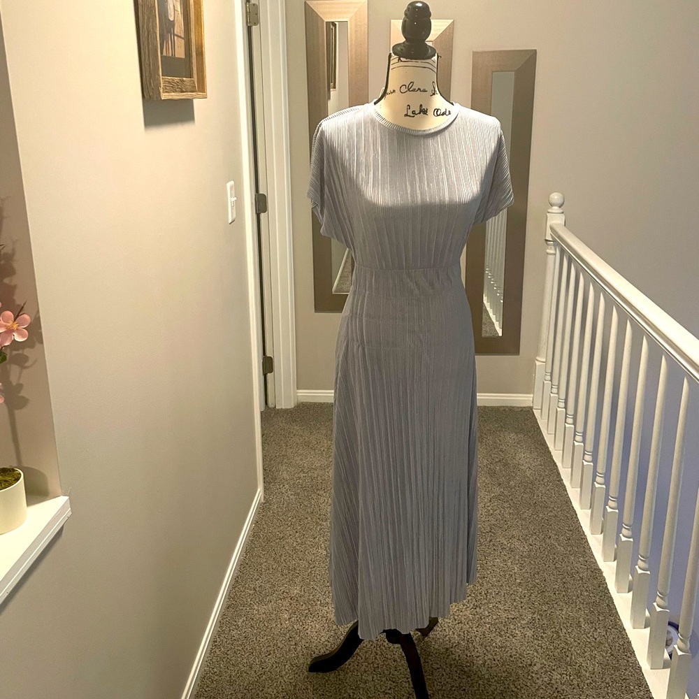 Zara pleated midi dress